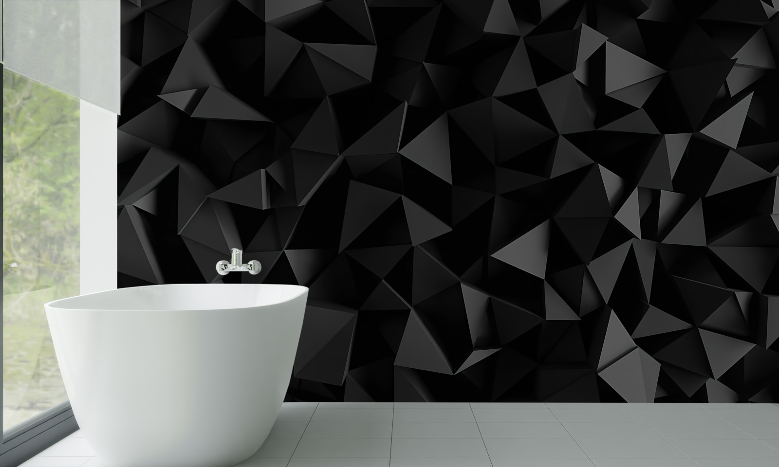 Fotobehang compositie van geometrische vormen