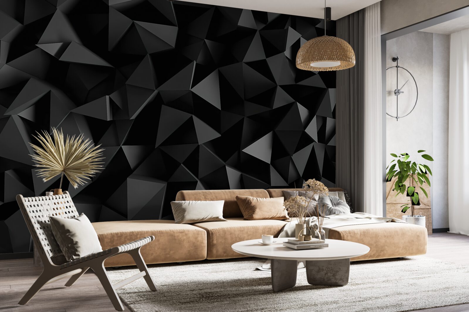 Fotobehang compositie van geometrische vormen