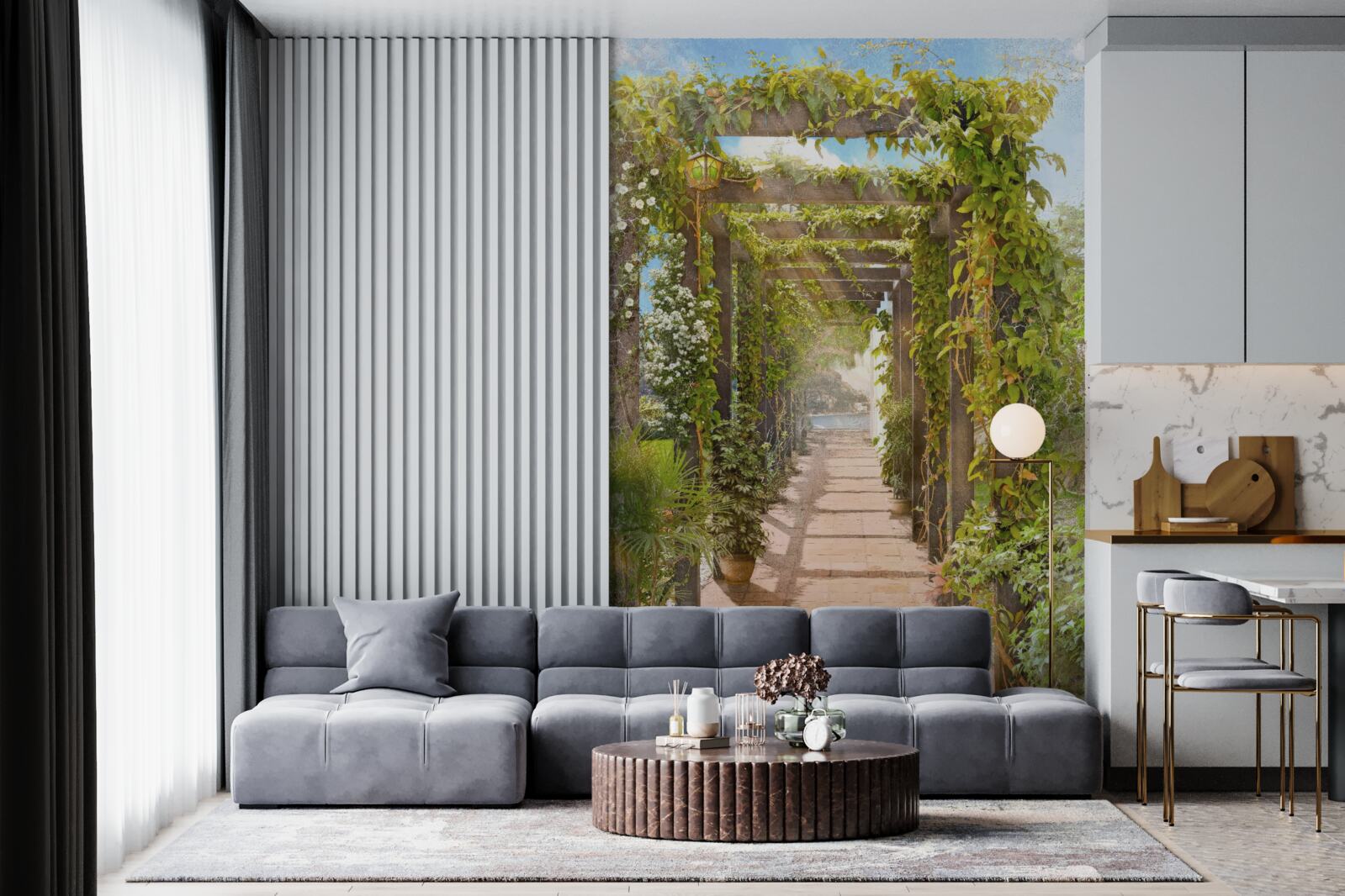 Fotobehang een wirwar van groen oversteken