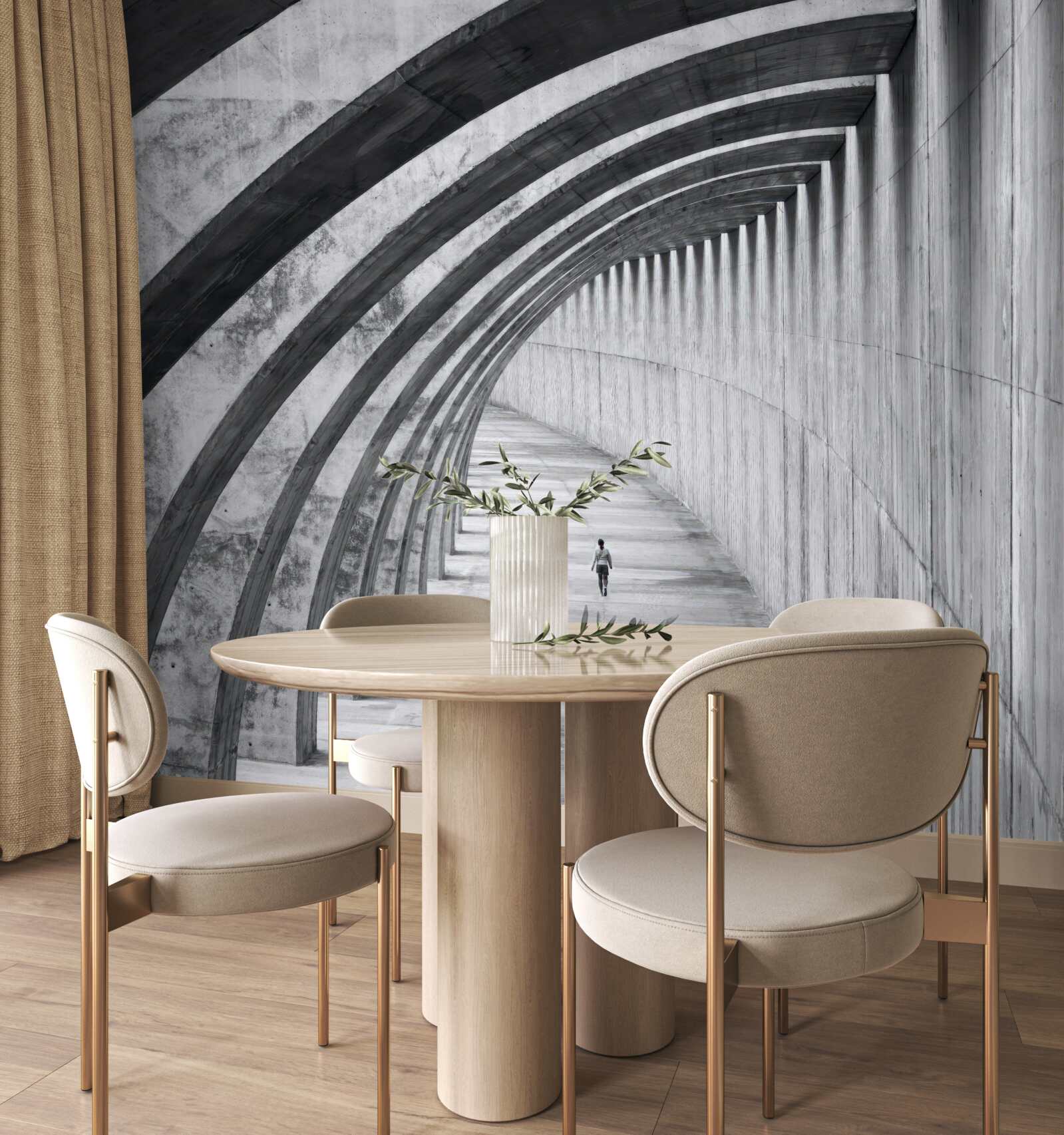 Fotobehang eenheid voor de majestueuze muren van het gebouw