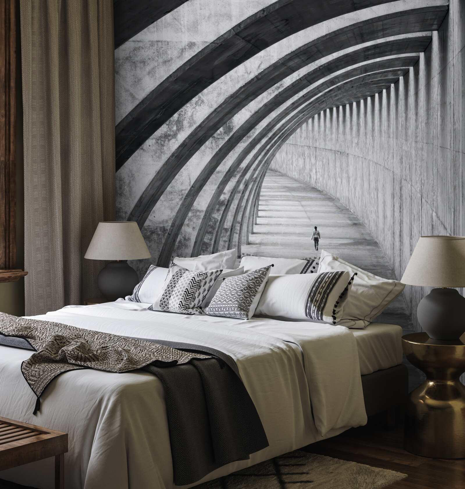 Fotobehang eenheid voor de majestueuze muren van het gebouw