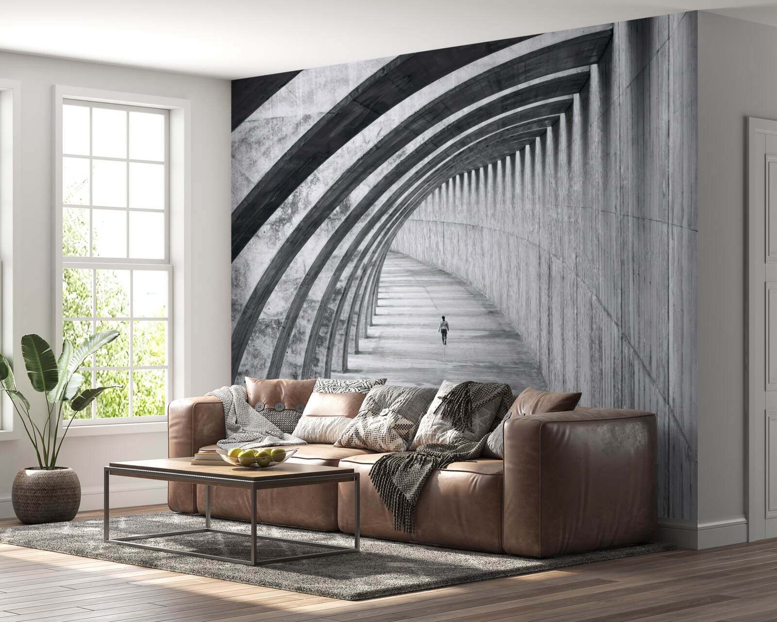 Fotobehang eenheid voor de majestueuze muren van het gebouw