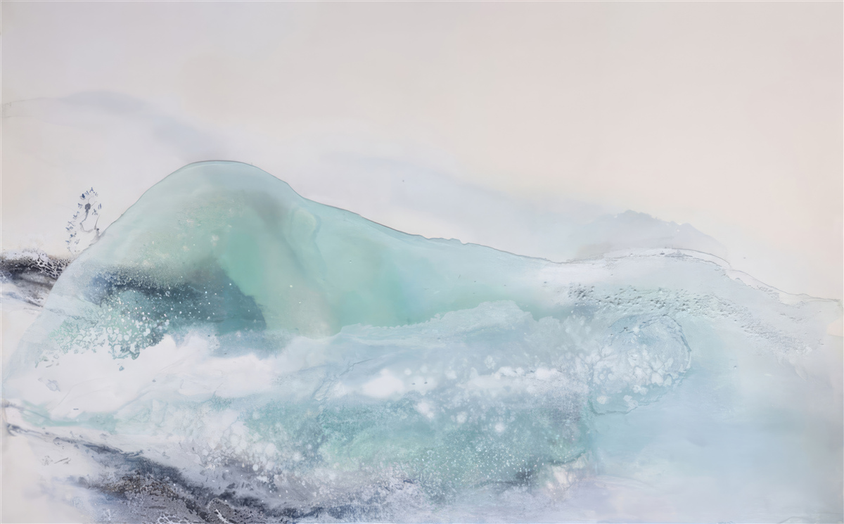 Fotobehang eindeloze stormachtige zee