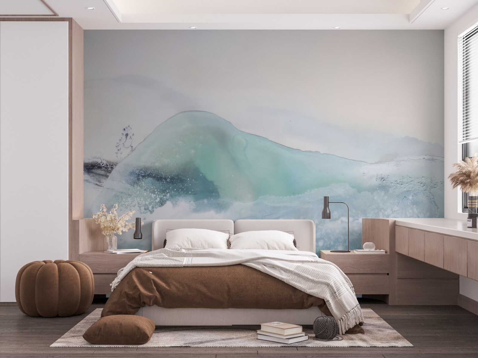 Fotobehang eindeloze stormachtige zee