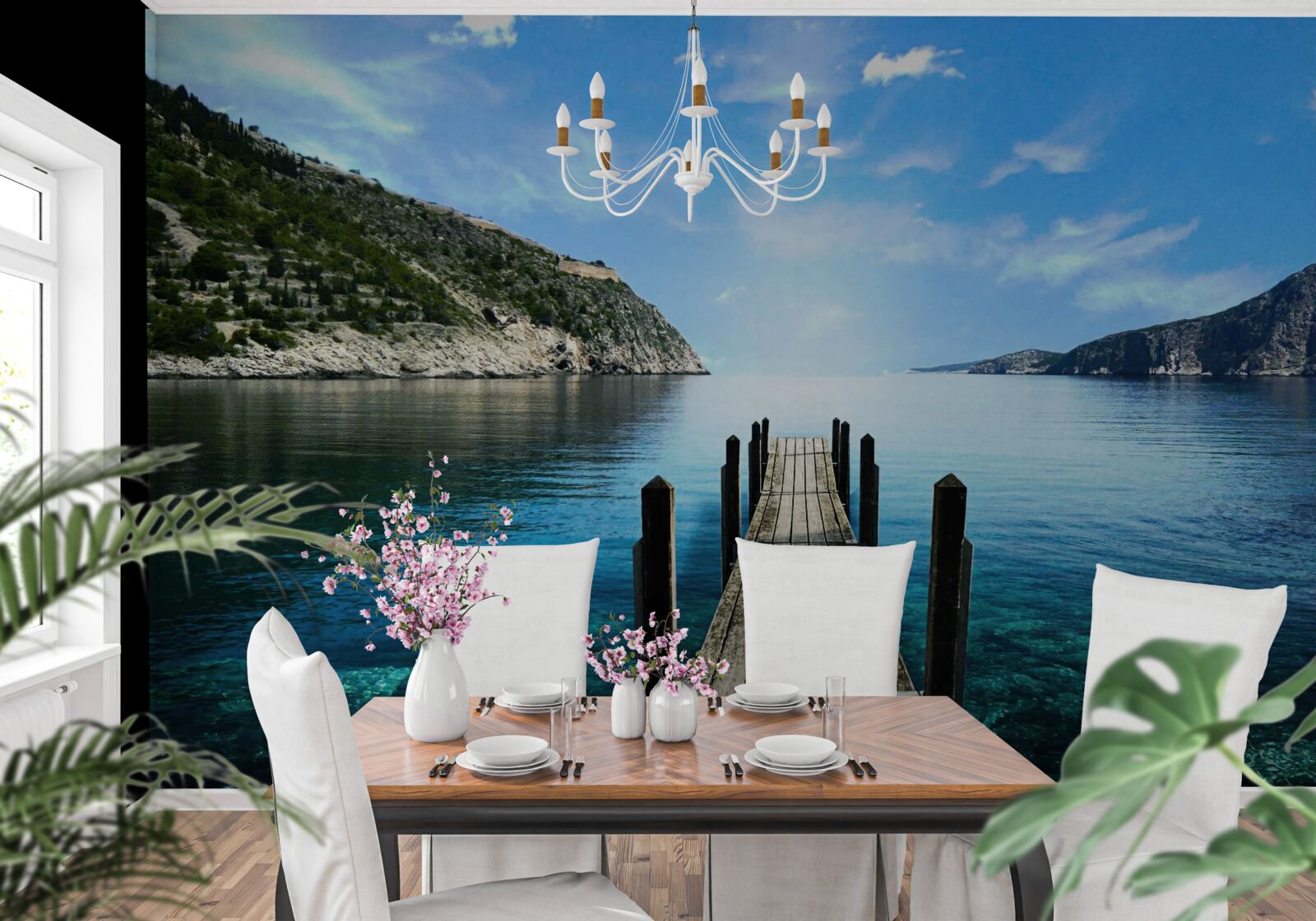 Fotobehang doorgang naar het water