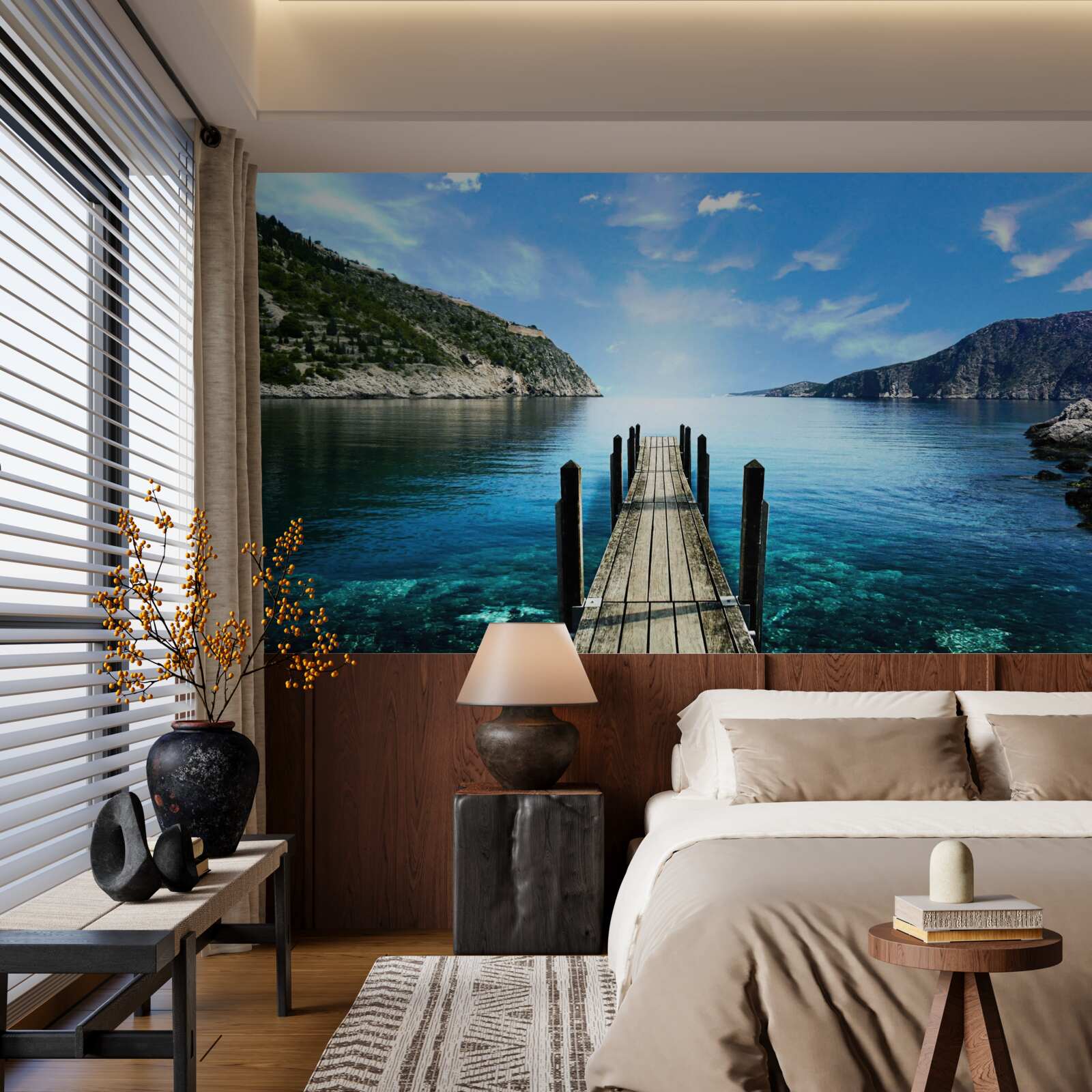 Fotobehang doorgang naar het water