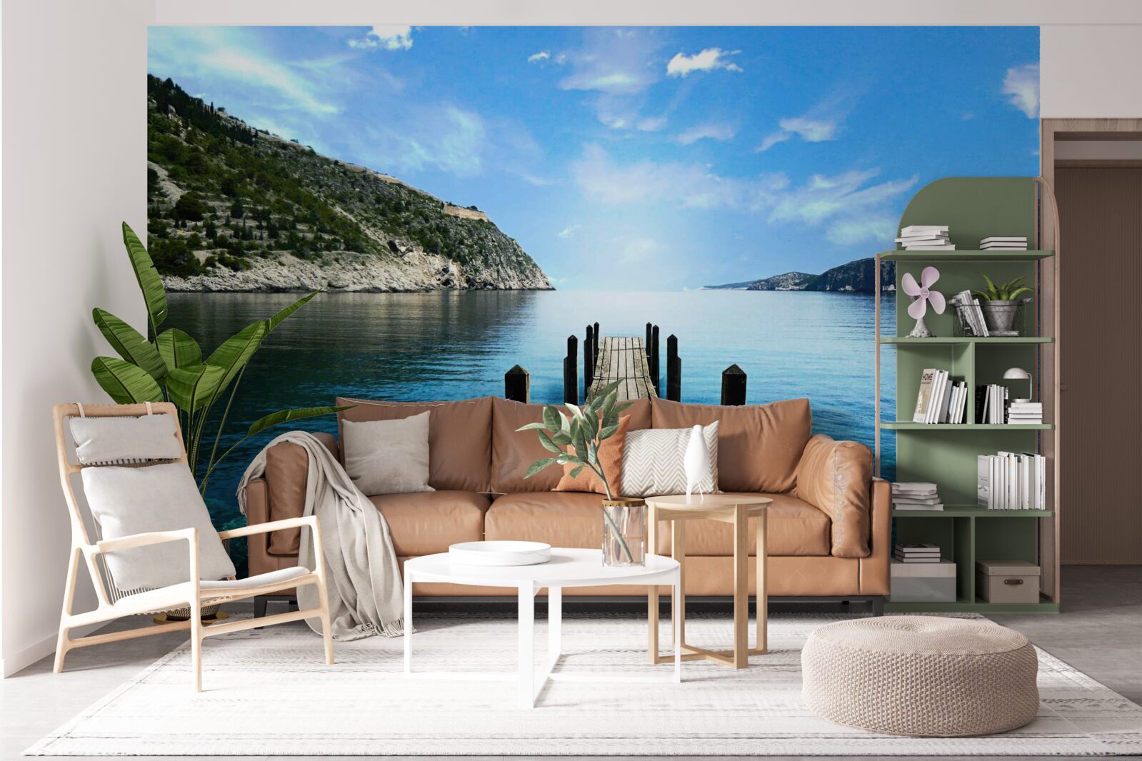 Fotobehang doorgang naar het water