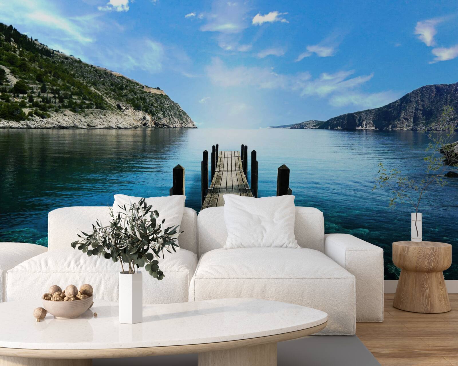 Fotobehang doorgang naar het water