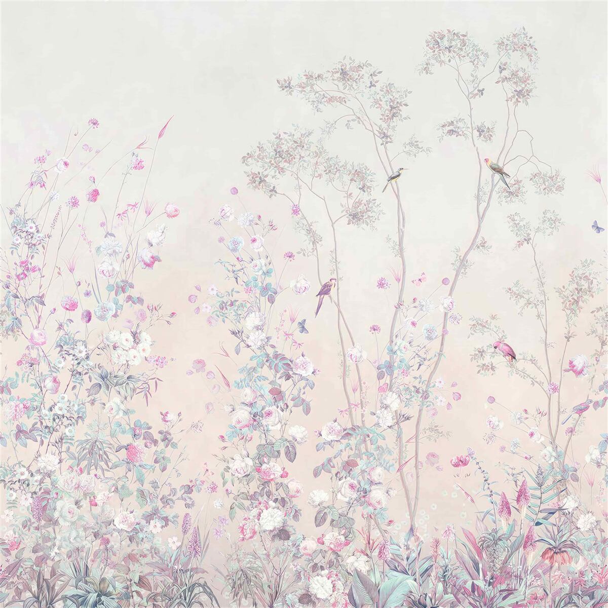 Fotobehang vogels op boomtakken