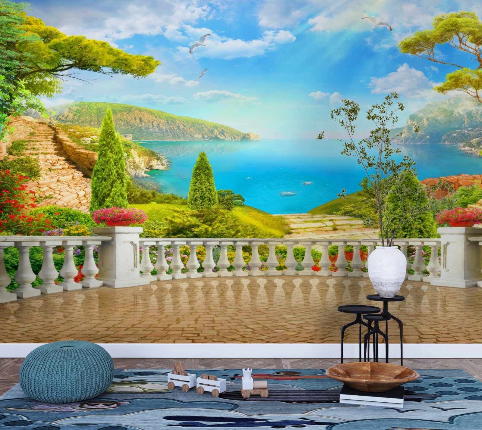 Fotobehang betoverend landschap vanaf het observatiedek