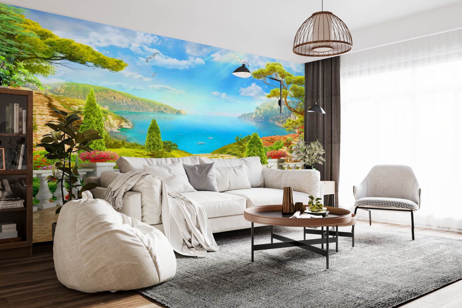 Fotobehang betoverend landschap vanaf het observatiedek