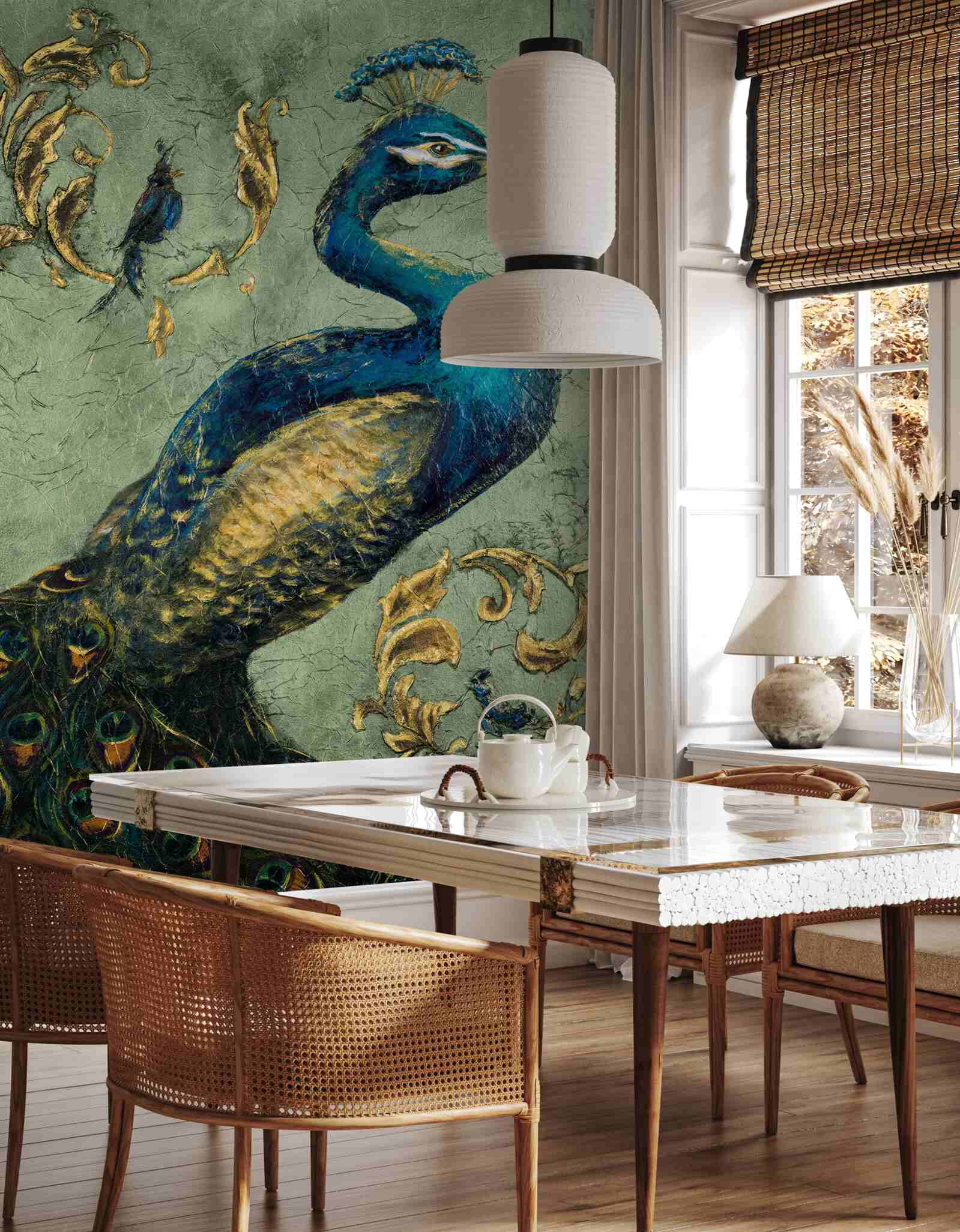 Fotobehang verbazingwekkend mooie pauw