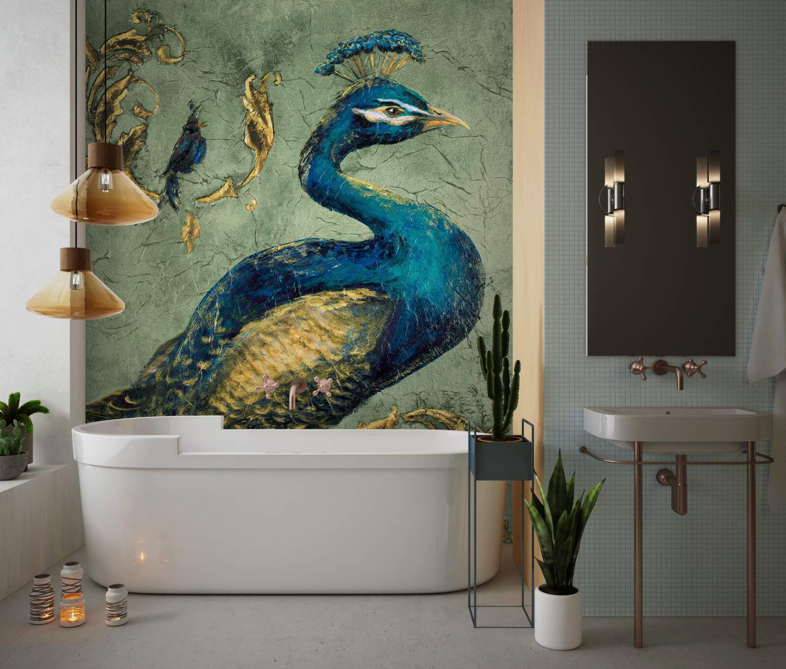 Fotobehang verbazingwekkend mooie pauw