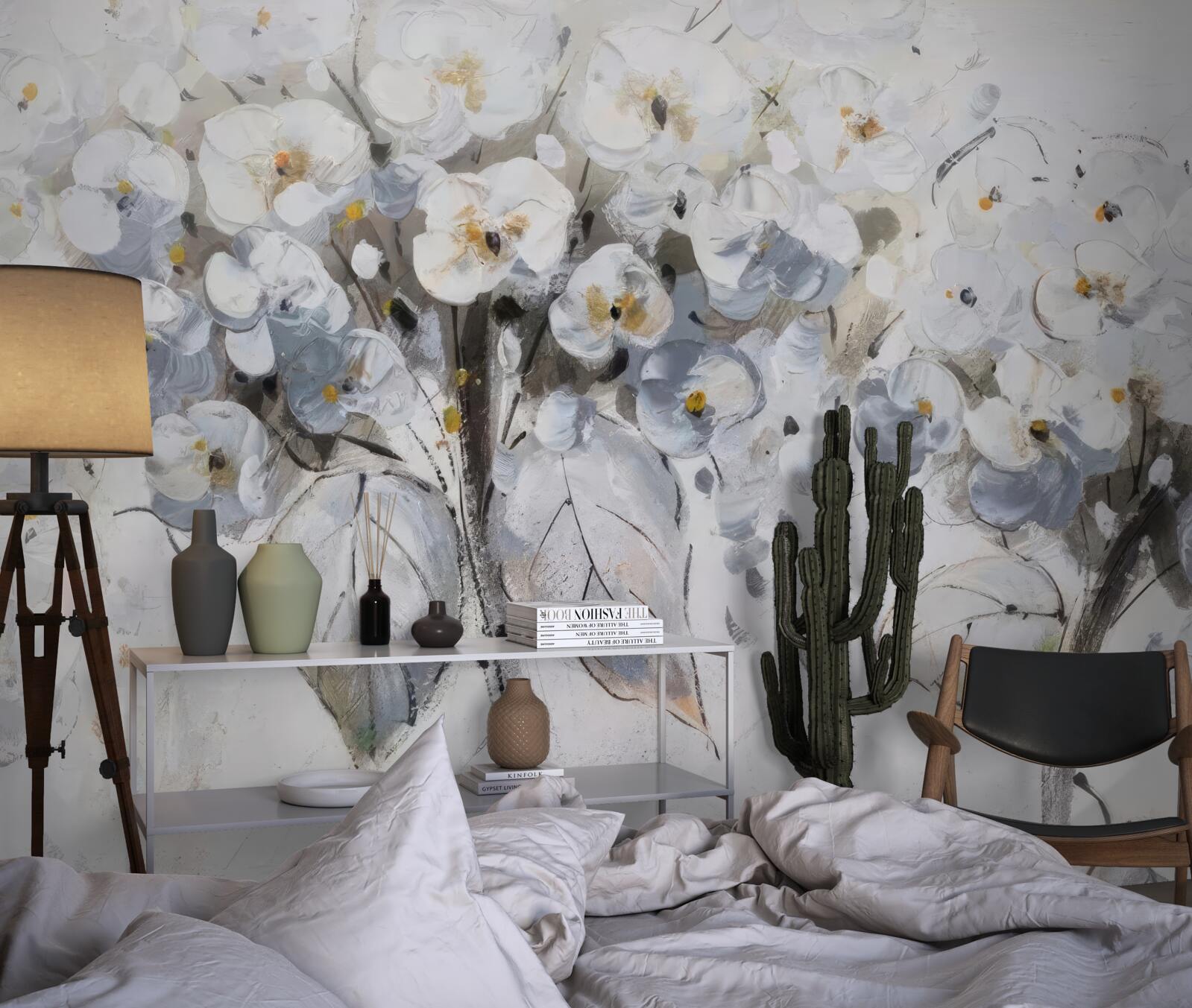 Fotobehang presenteerde heldere bloemen