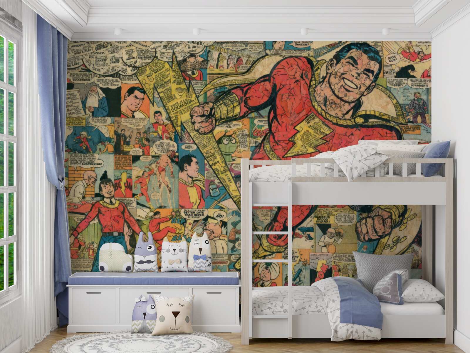 Fotobehang fragmenten uit stripverhalen