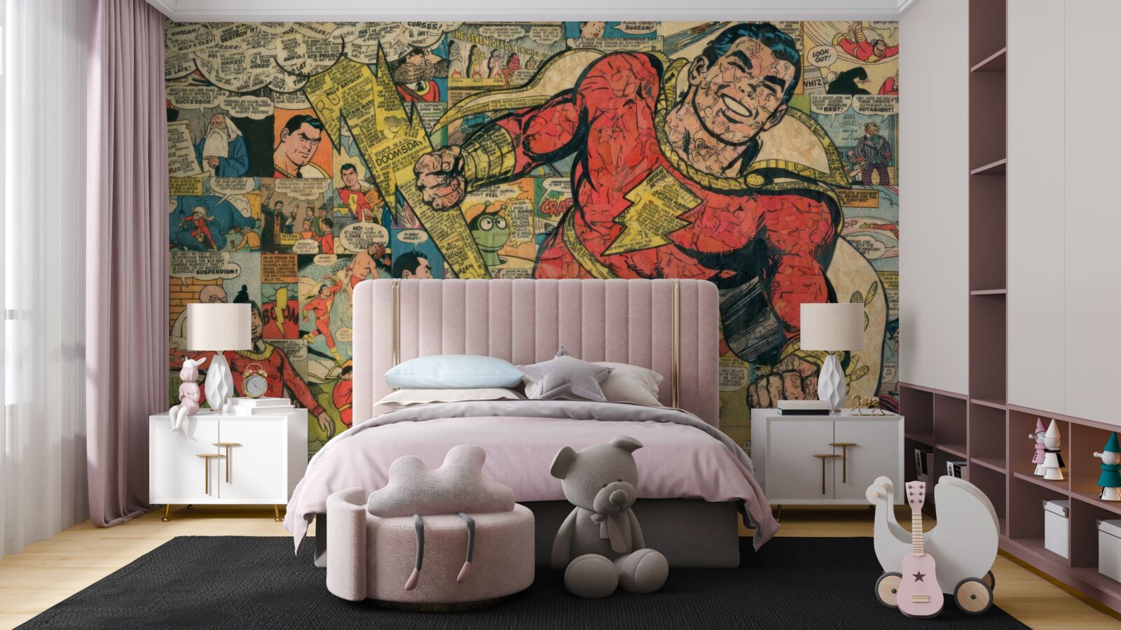 Fotobehang fragmenten uit stripverhalen