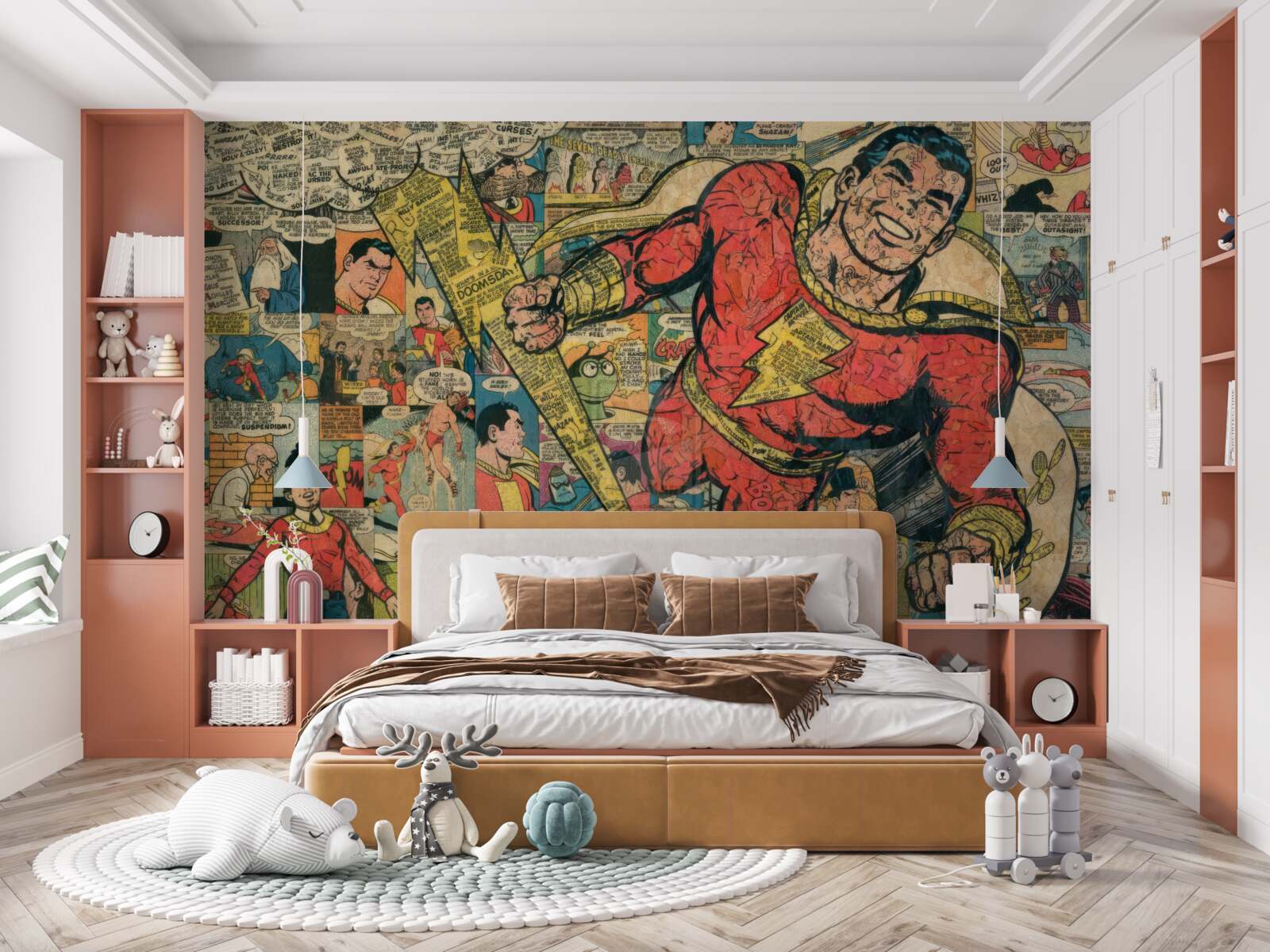 Fotobehang fragmenten uit stripverhalen