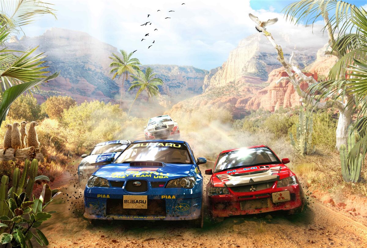 Fotobehang woestijnracen