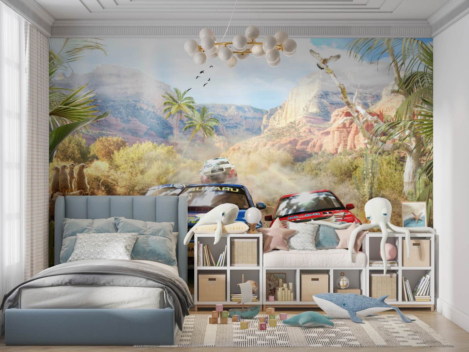 Fotobehang woestijnracen