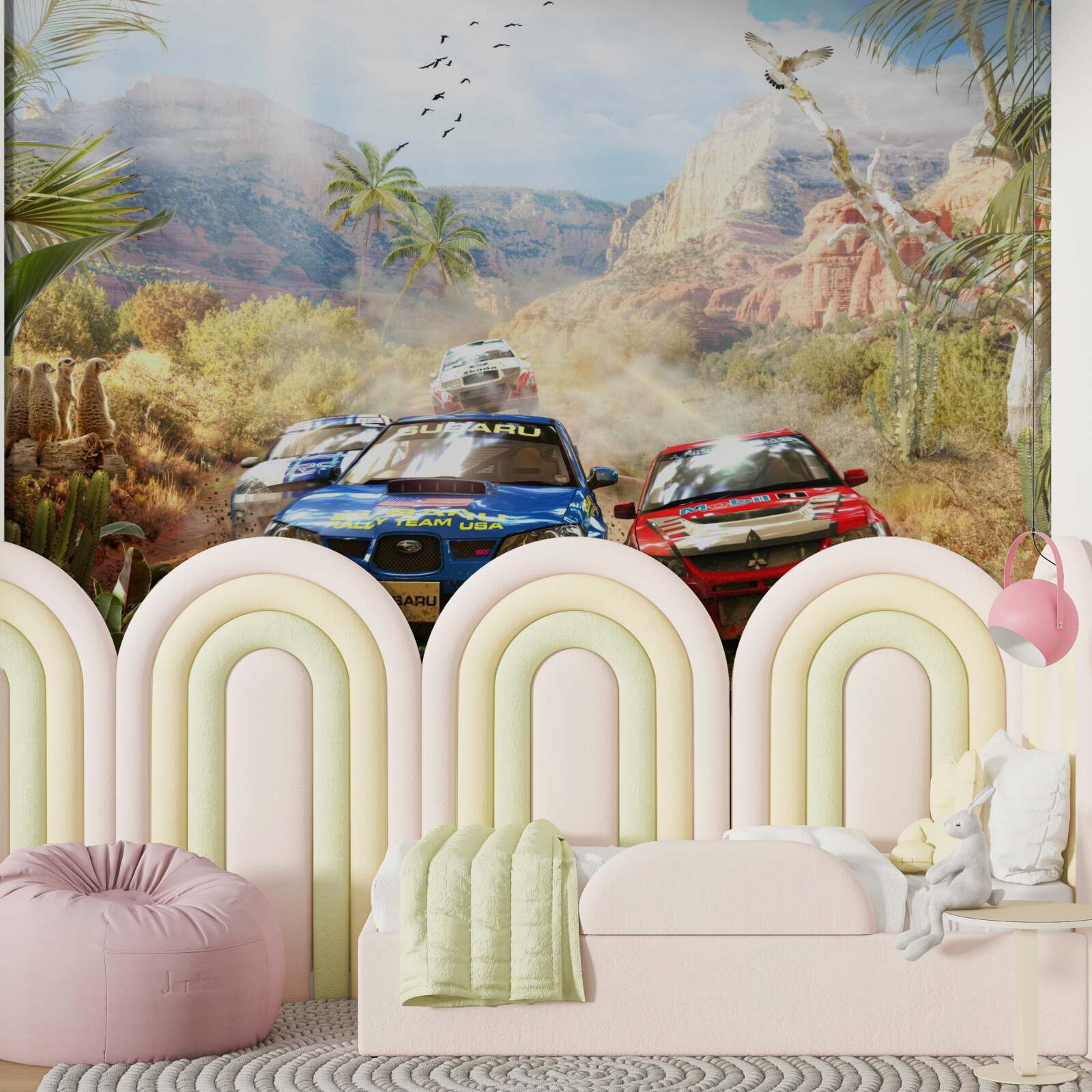 Fotobehang woestijnracen