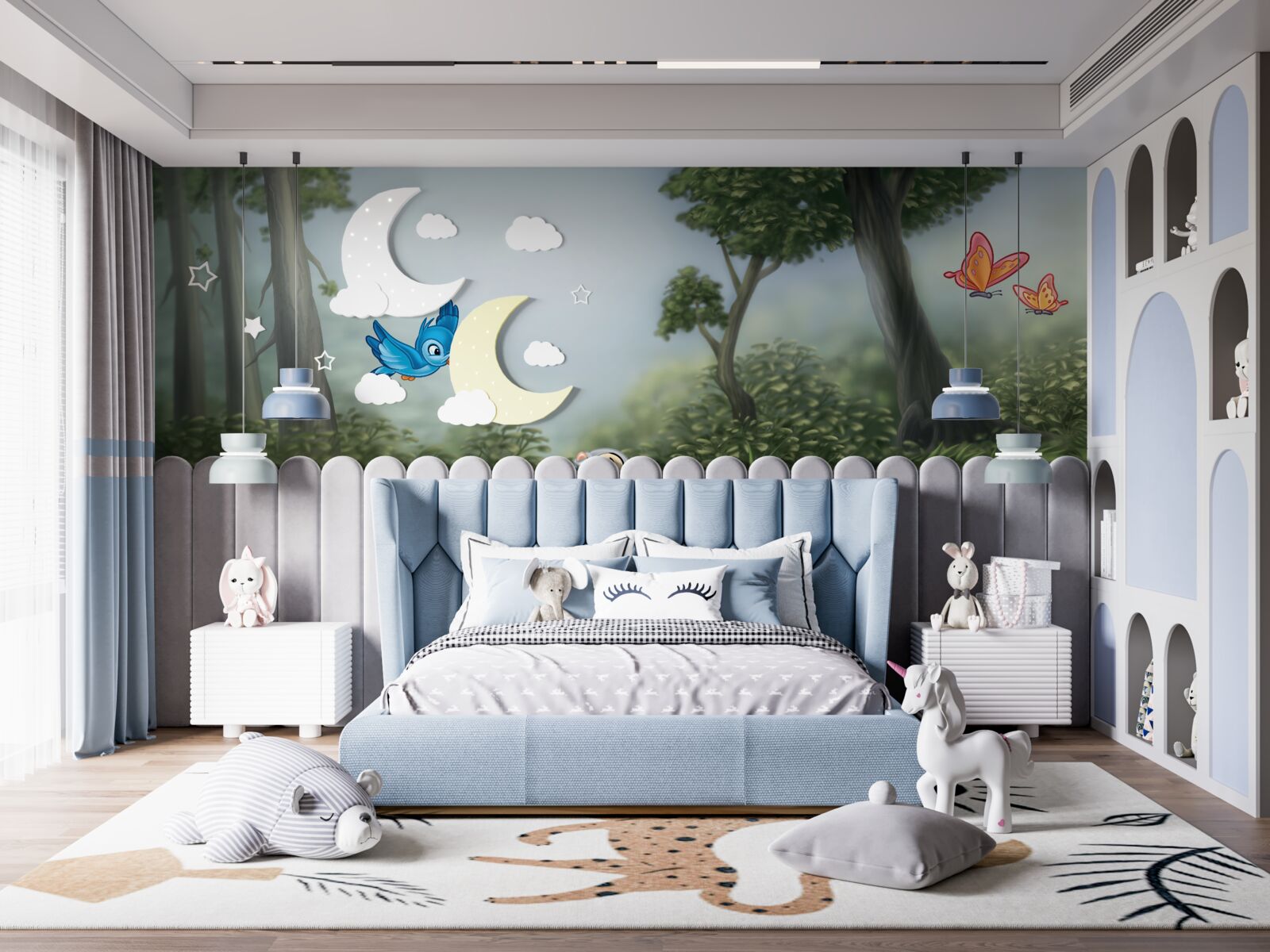 Fotobehang de plot is geïnspireerd op de tekenfilm "bambi".