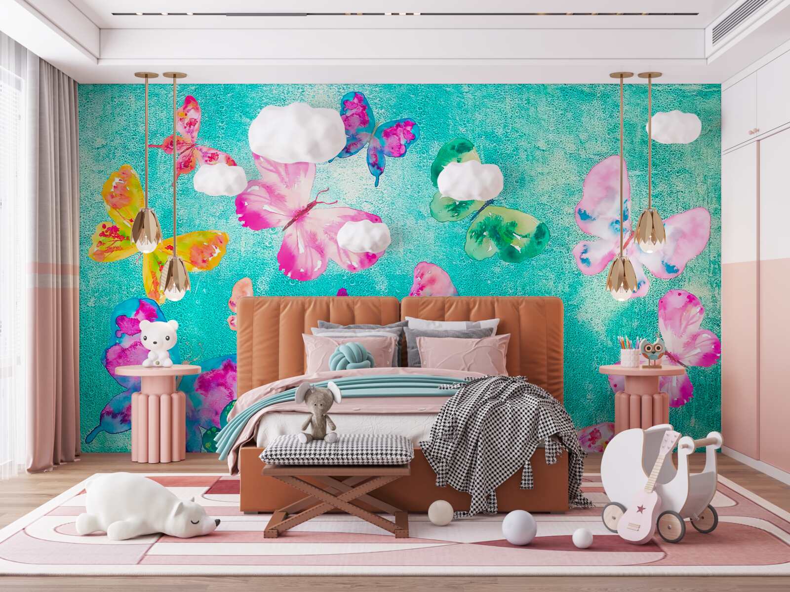 Fotobehang vlinders in alle kleuren