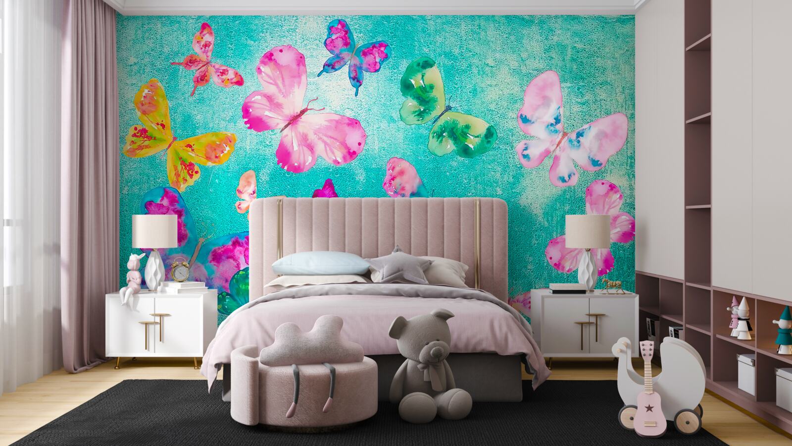 Fotobehang vlinders in alle kleuren