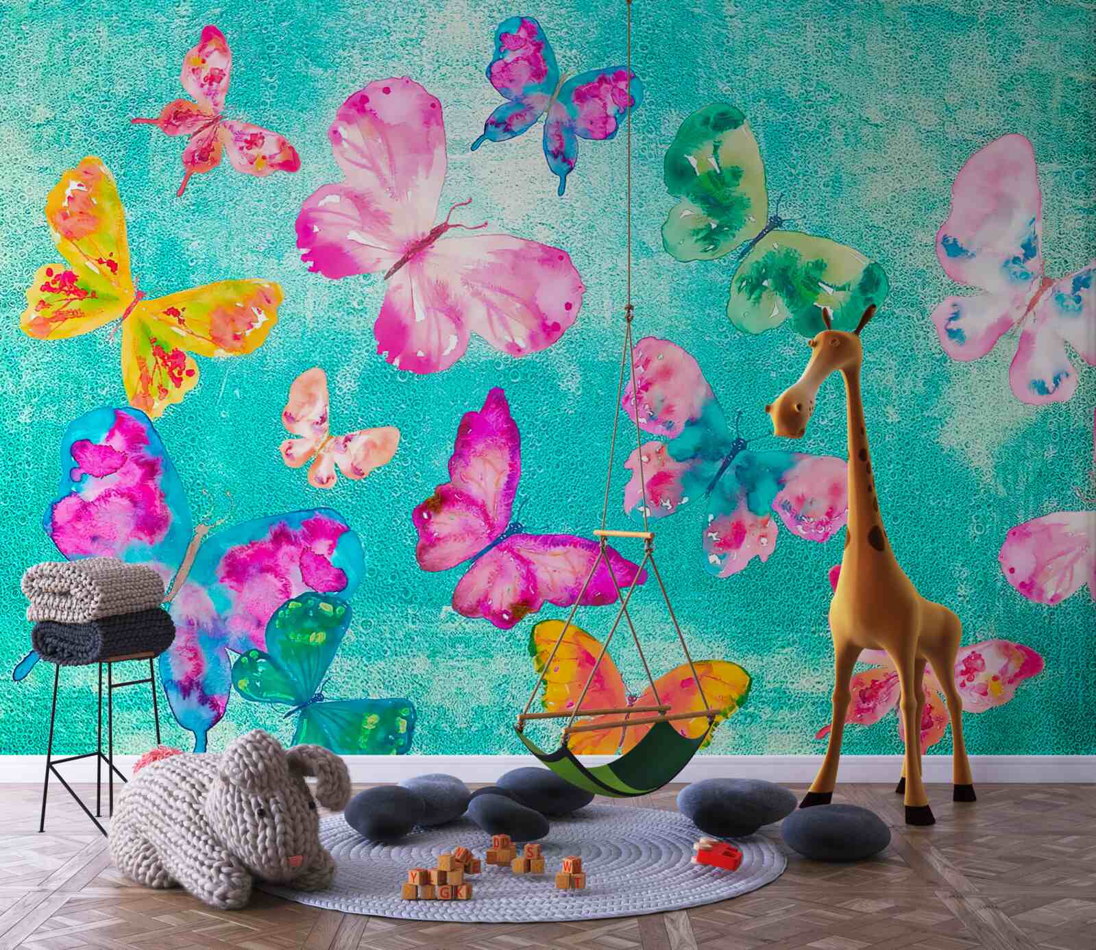 Fotobehang vlinders in alle kleuren