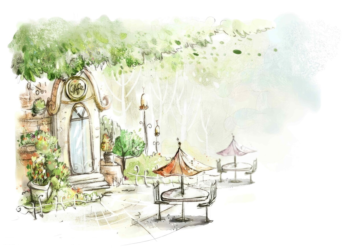 Fotobehang Binnenplaats zichtbaar op foto