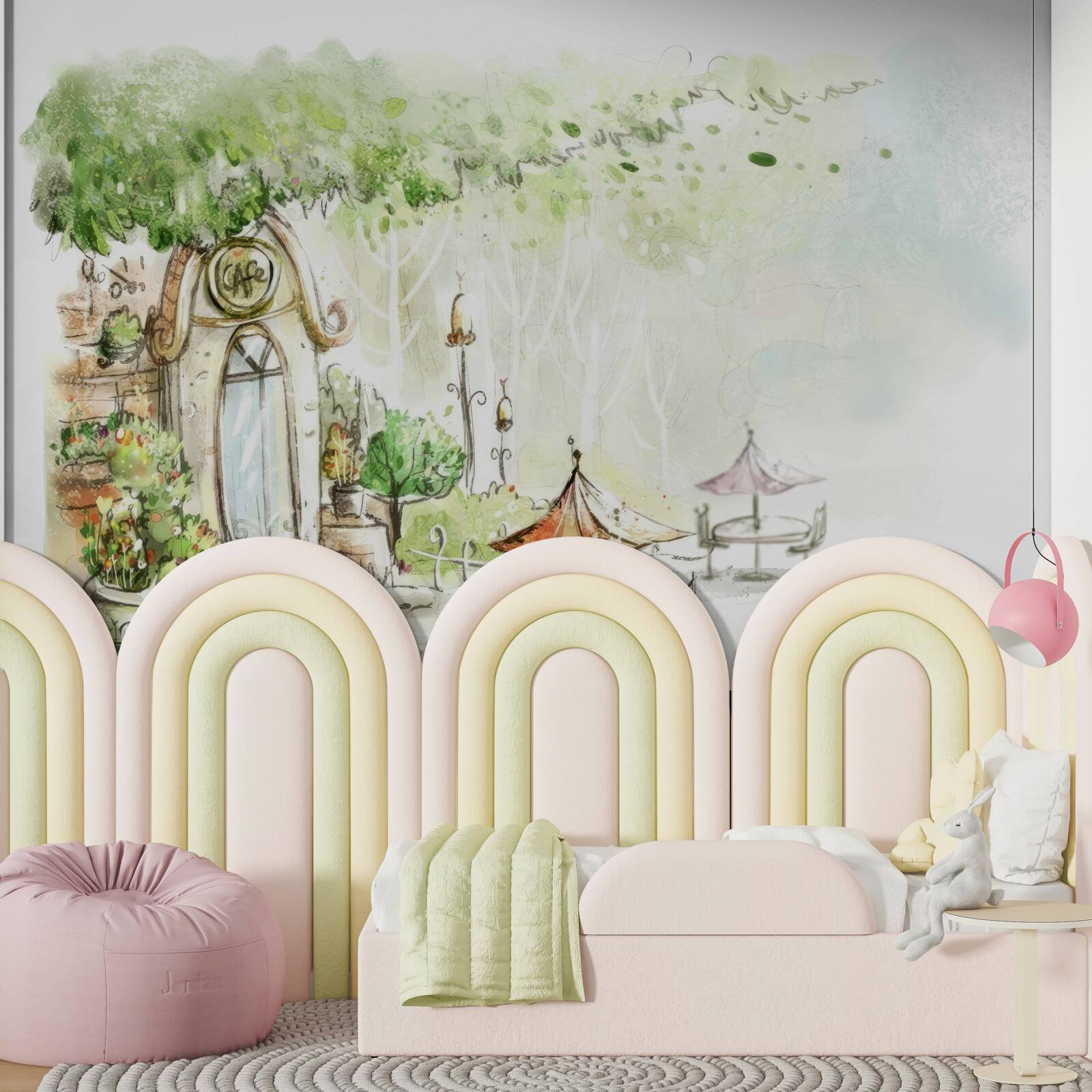 Fotobehang Binnenplaats zichtbaar op foto