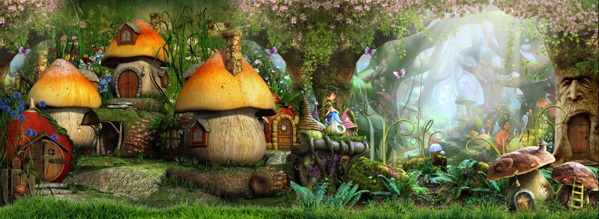 Fotobehang sprookjesdorp