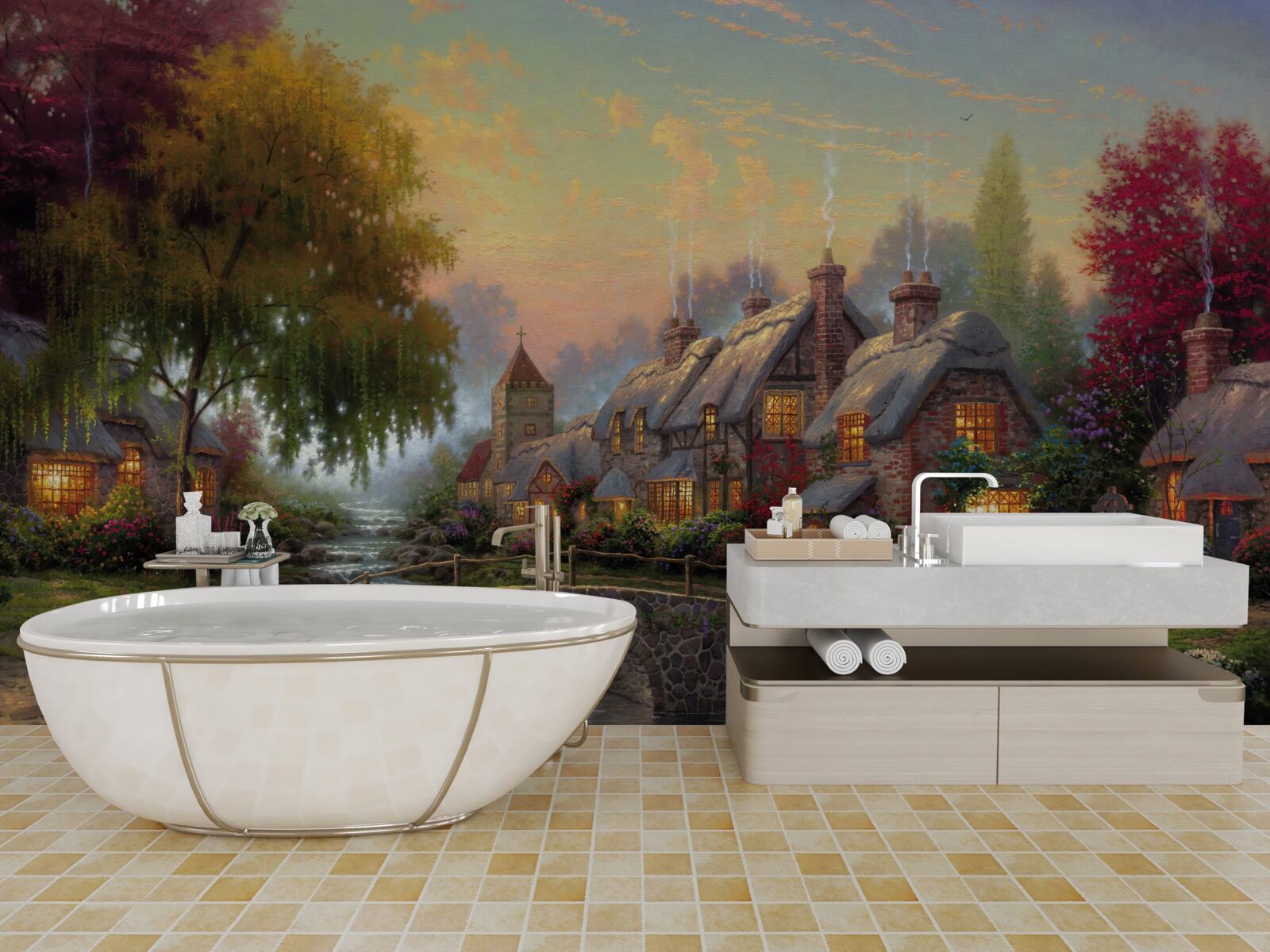 Fotobehang ruraal landschap