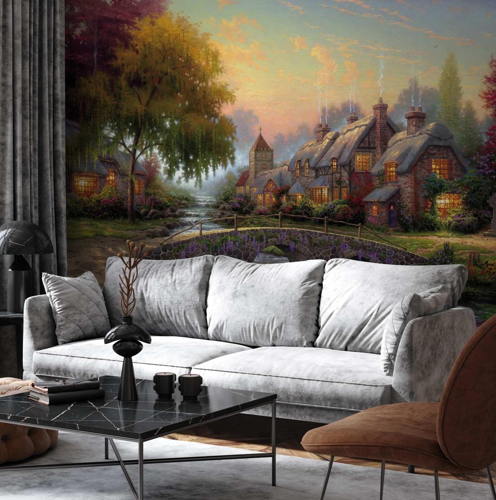 Fotobehang ruraal landschap