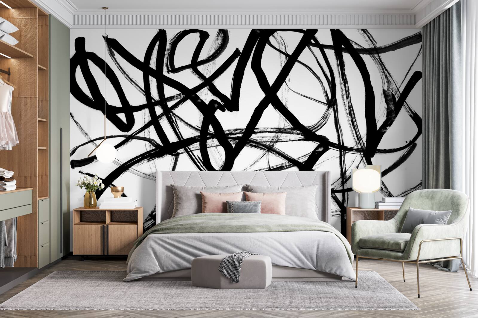 Fotobehang donkere draaikolken