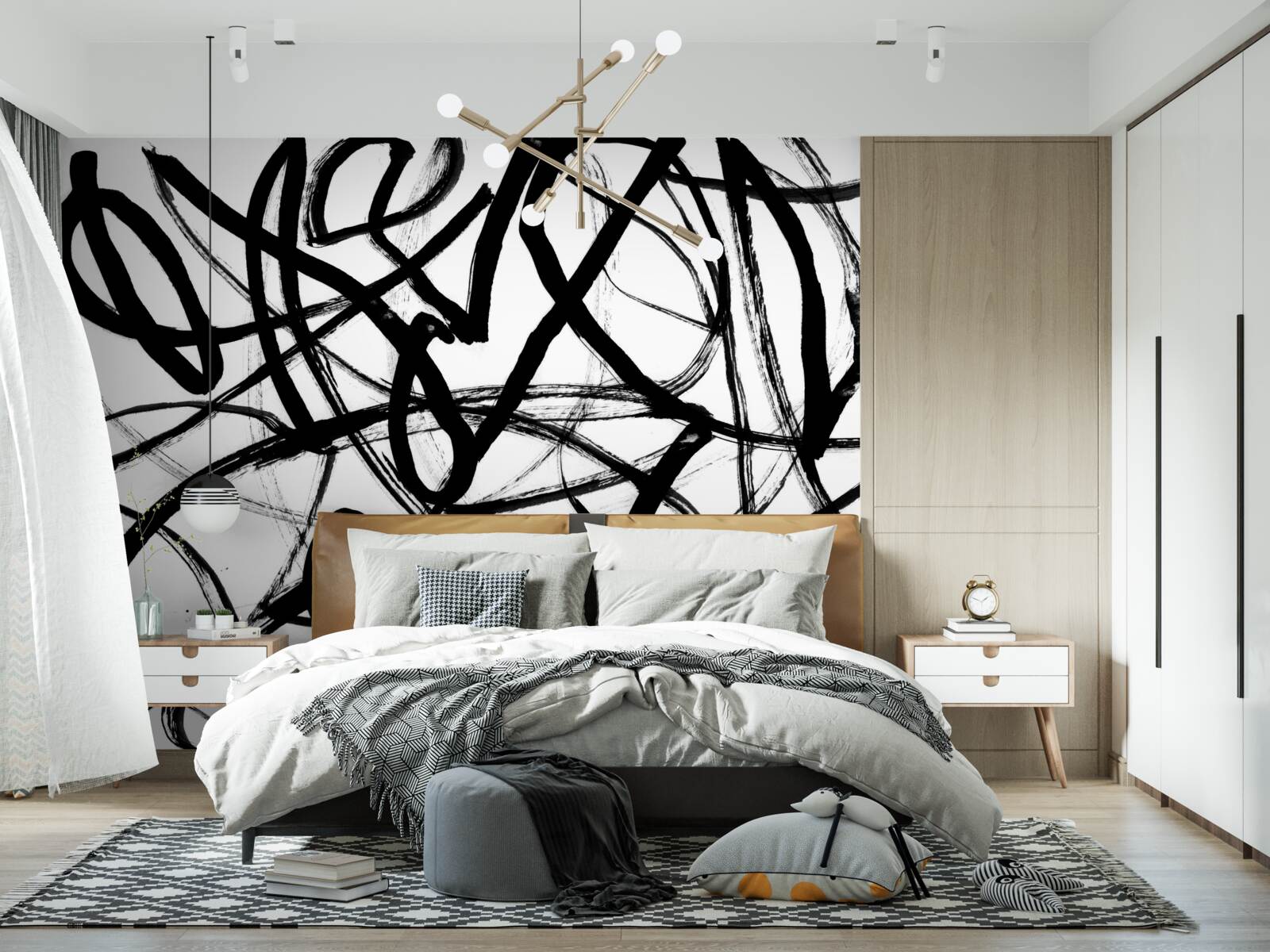 Fotobehang donkere draaikolken