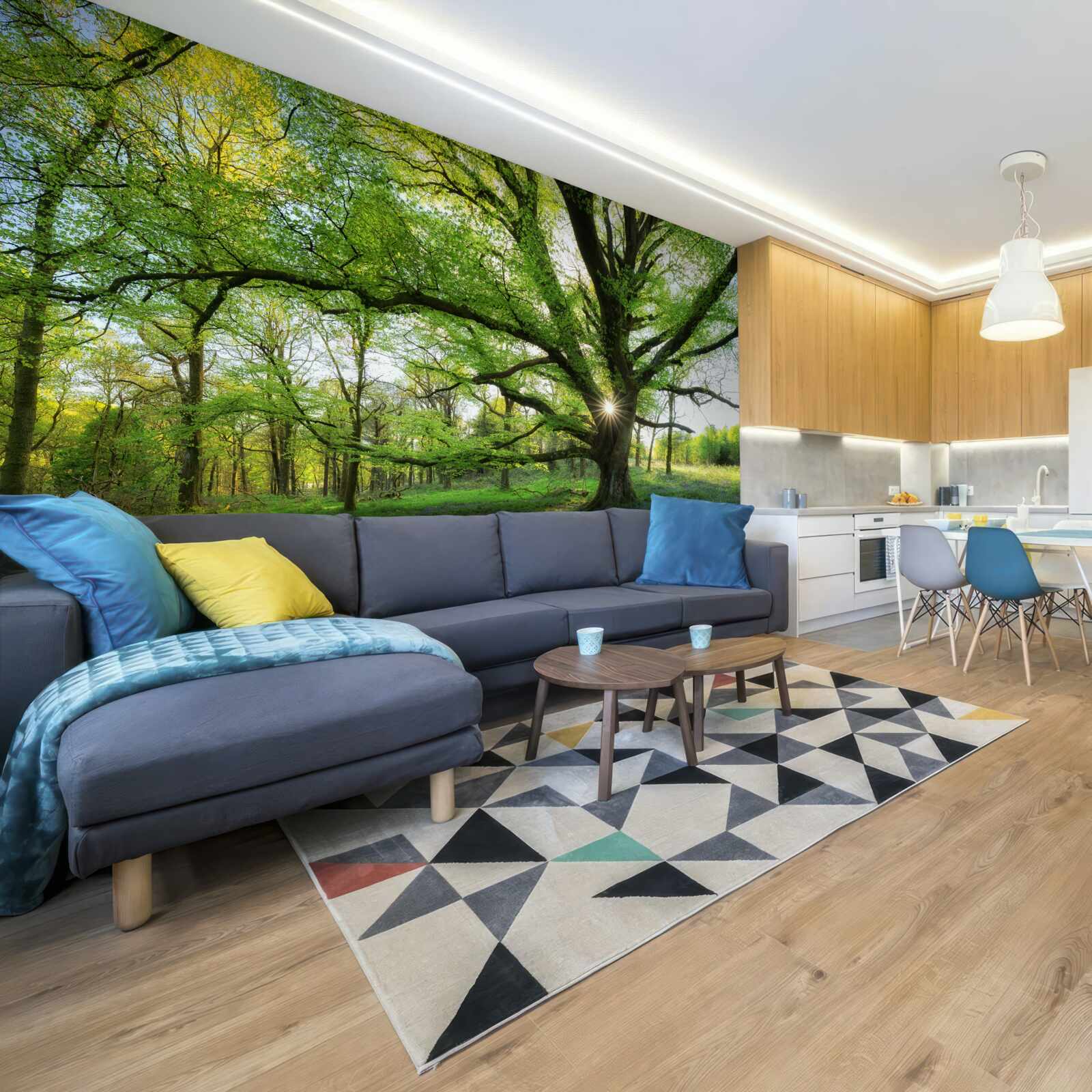 Fotobehang mooi groen bos