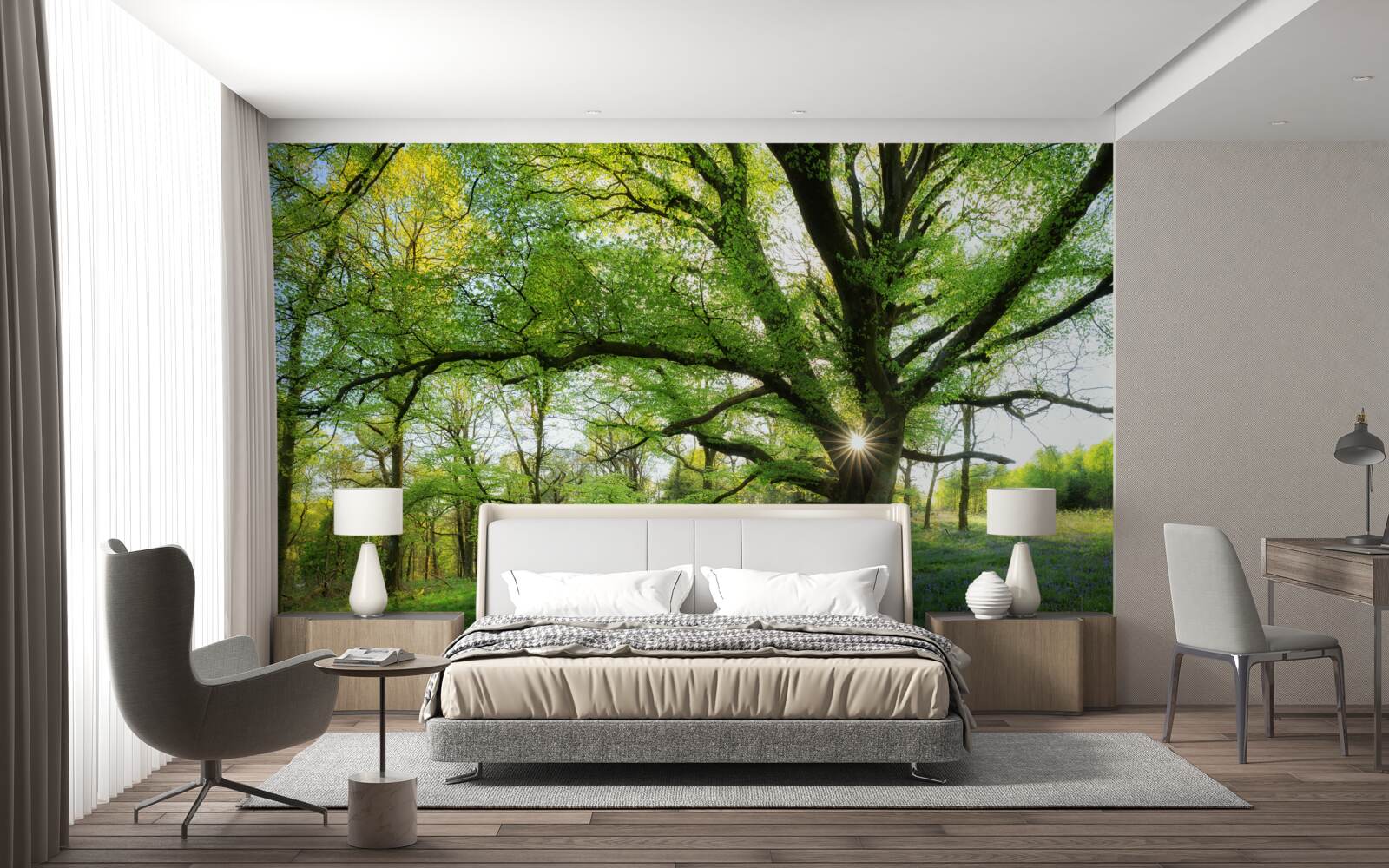 Fotobehang mooi groen bos