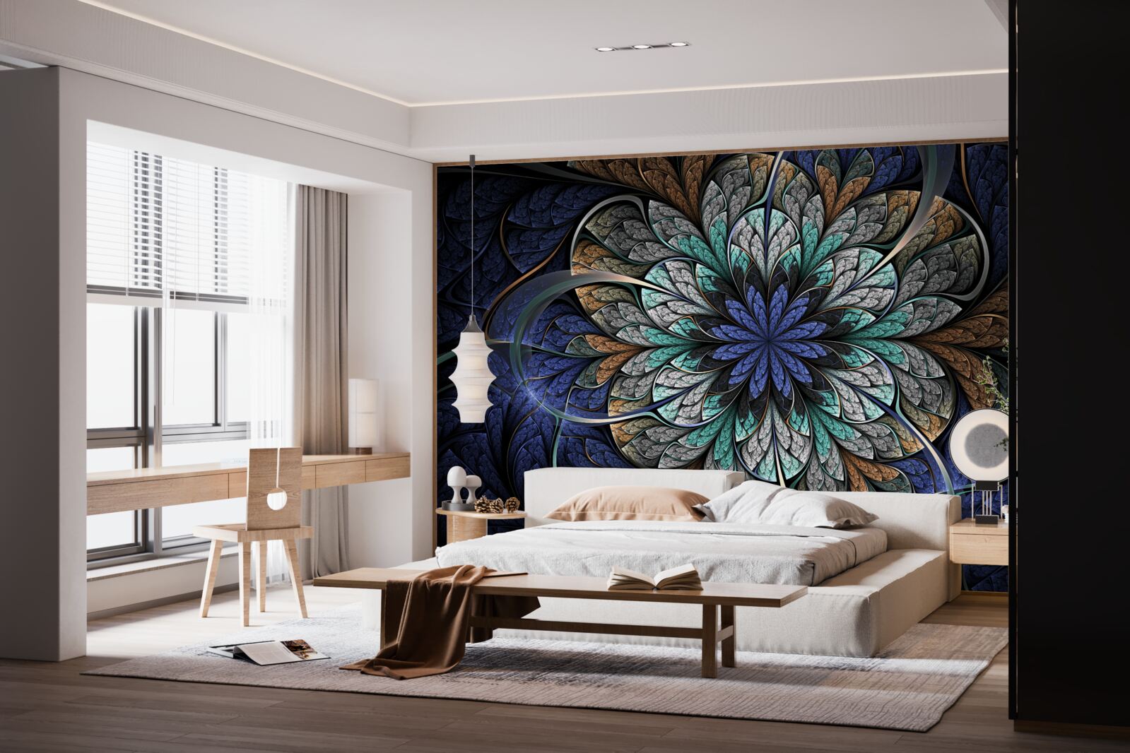 Fotobehang majestueuze mysterieuze bloem