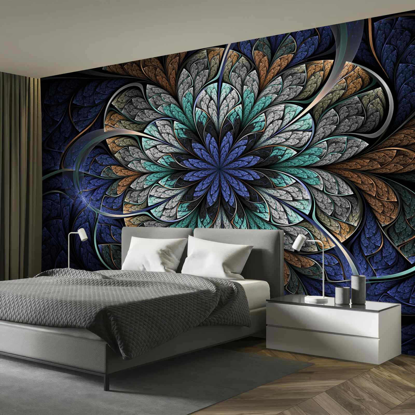 Fotobehang majestueuze mysterieuze bloem