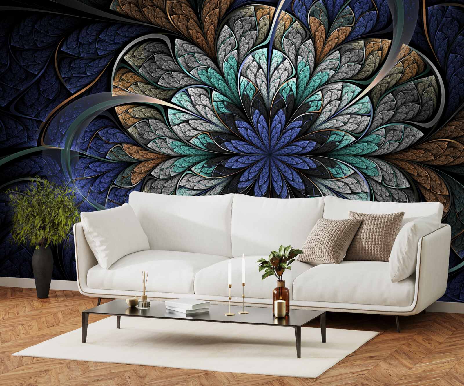 Fotobehang majestueuze mysterieuze bloem