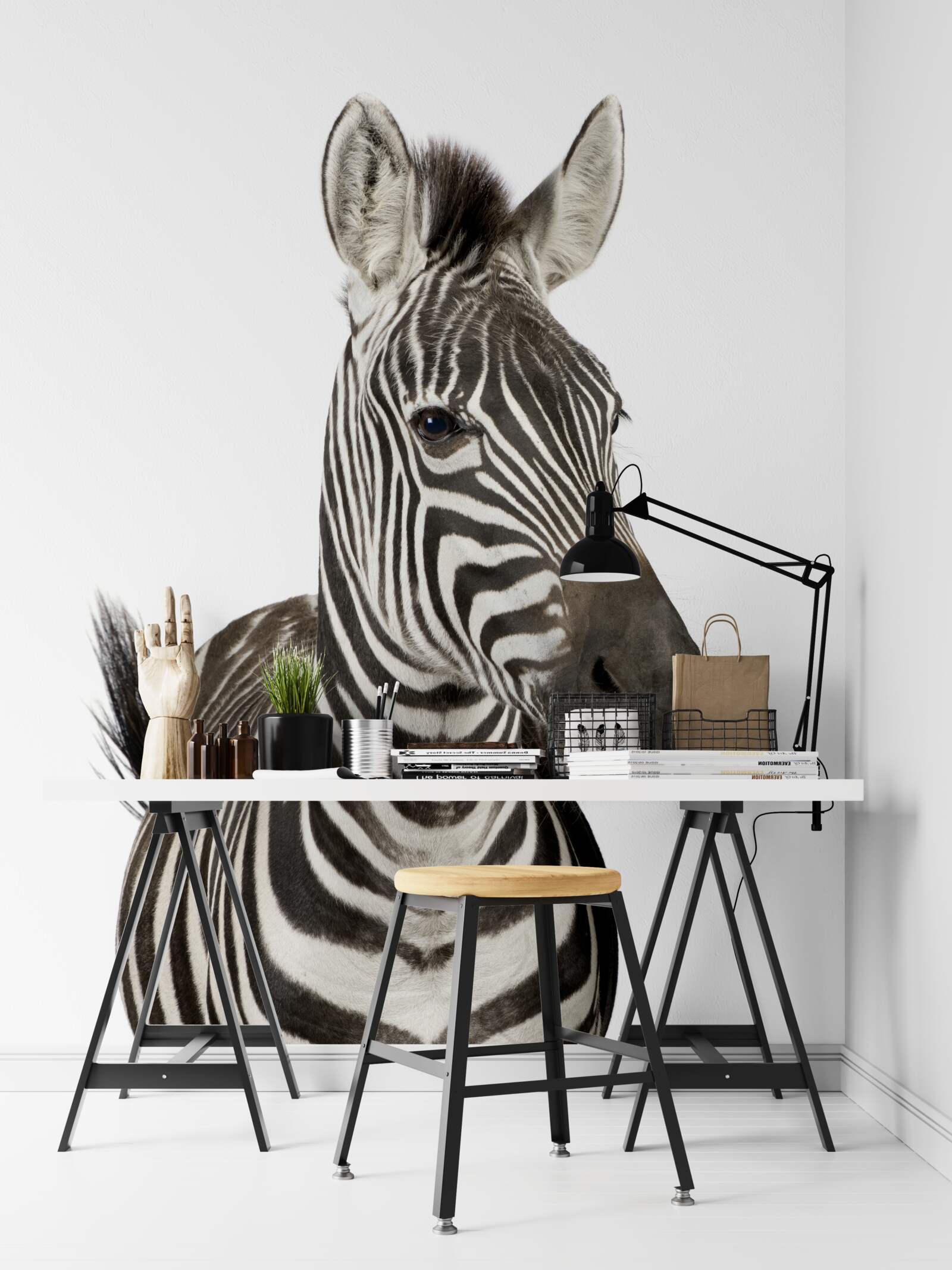 Fotobehang afbeelding van een zebra