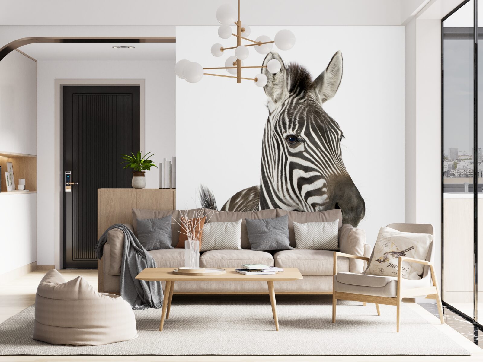 Fotobehang afbeelding van een zebra