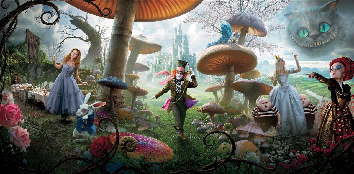 Fotobehang personages uit "alice in wonderland