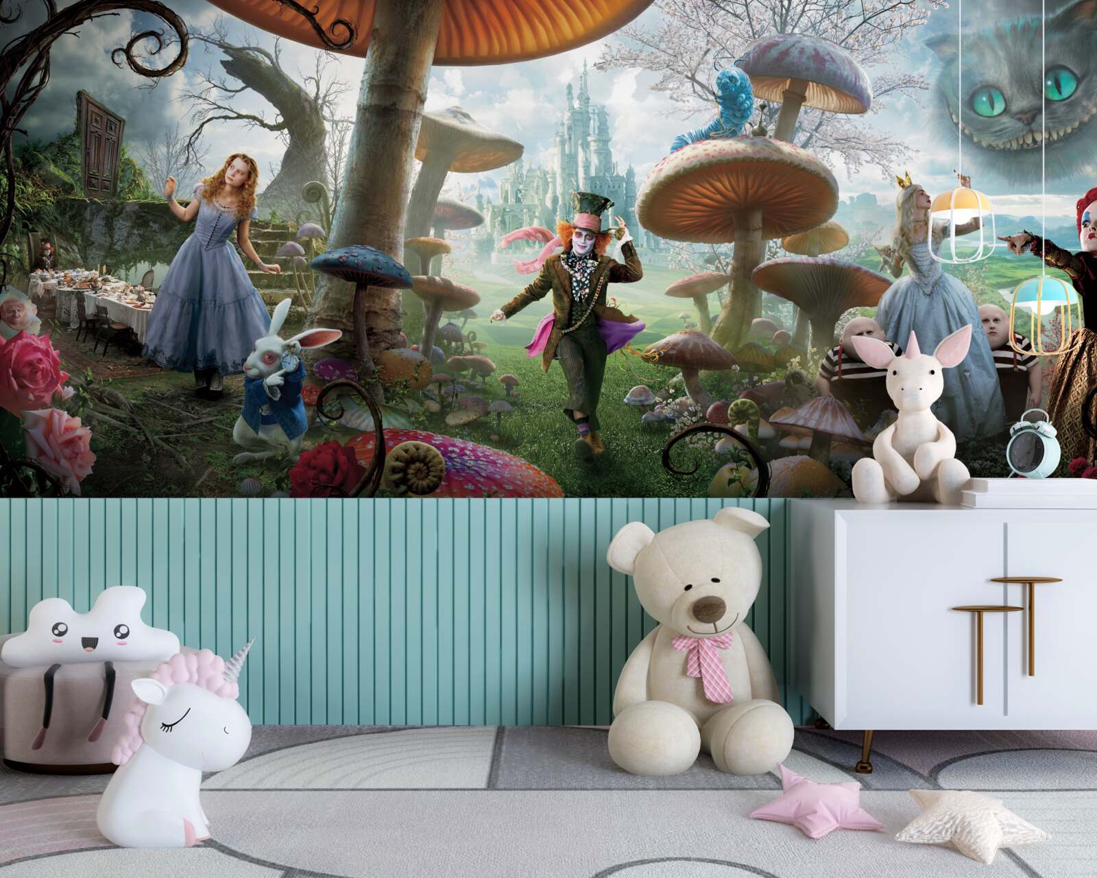 Fotobehang personages uit "alice in wonderland