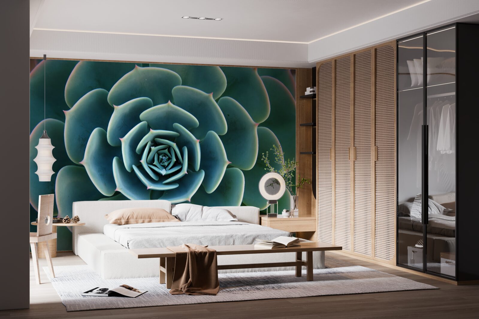 Fotobehang close-up van een vetplant