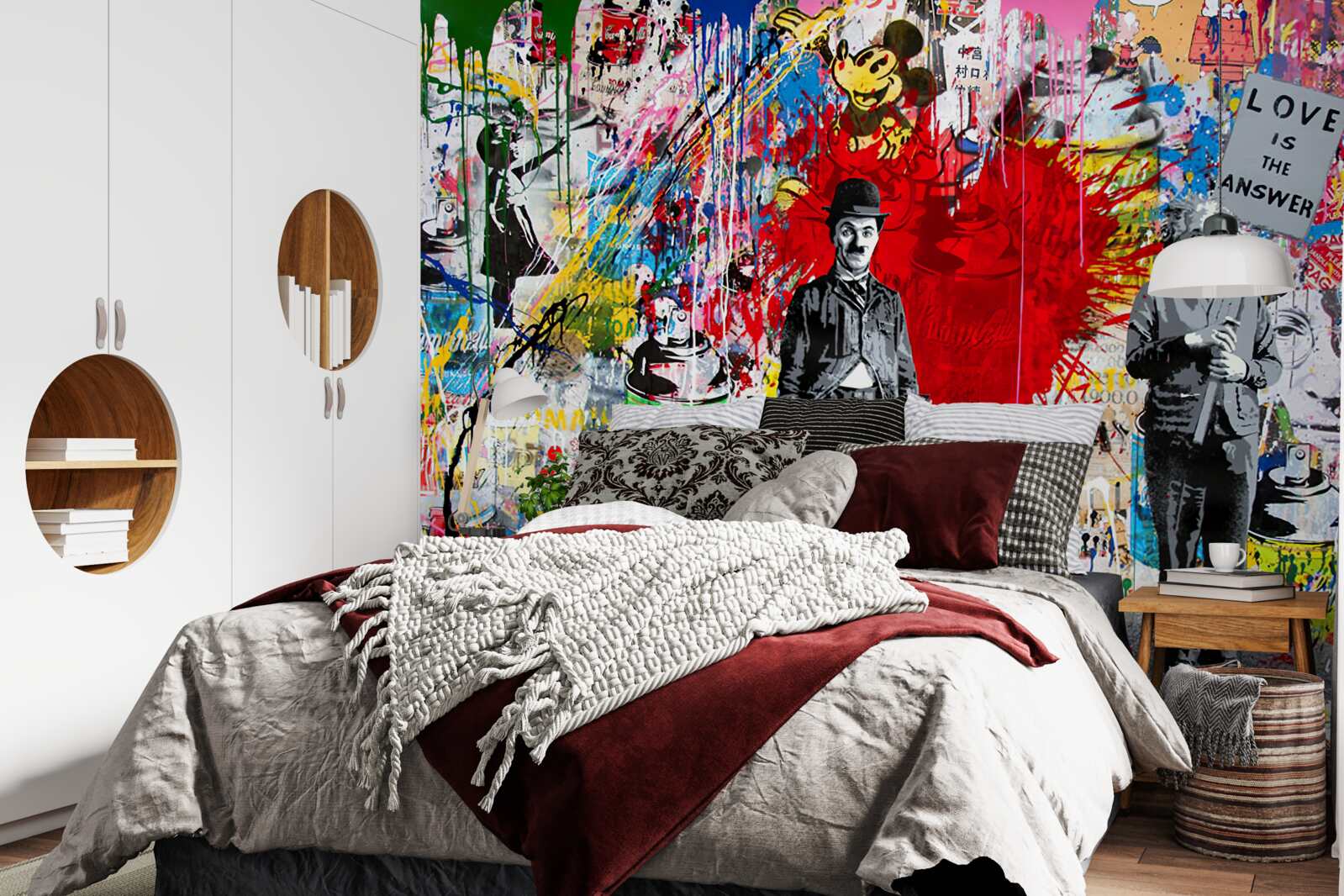 Fotobehang charlie chaplin en einstein