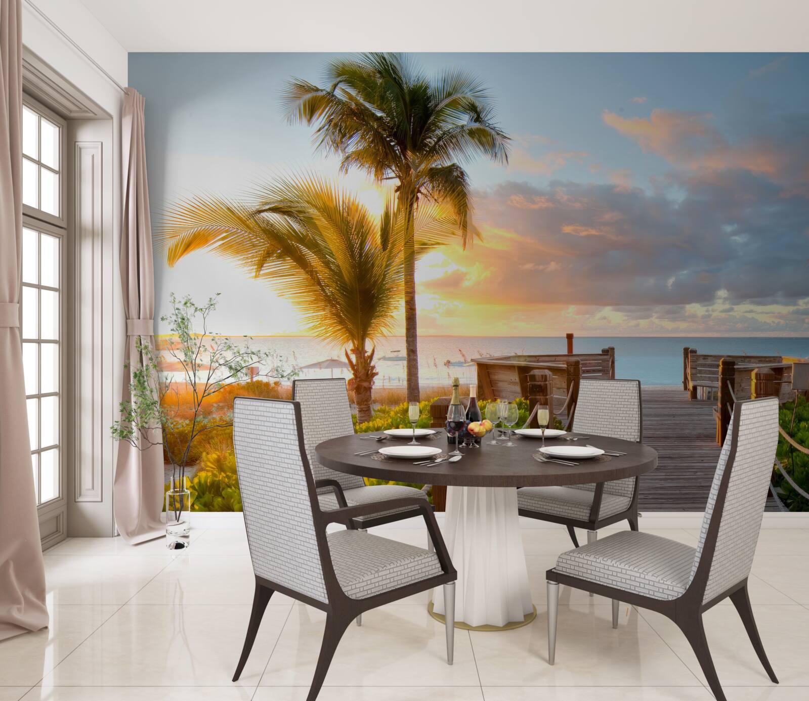 Fotobehang doorgang naar zee