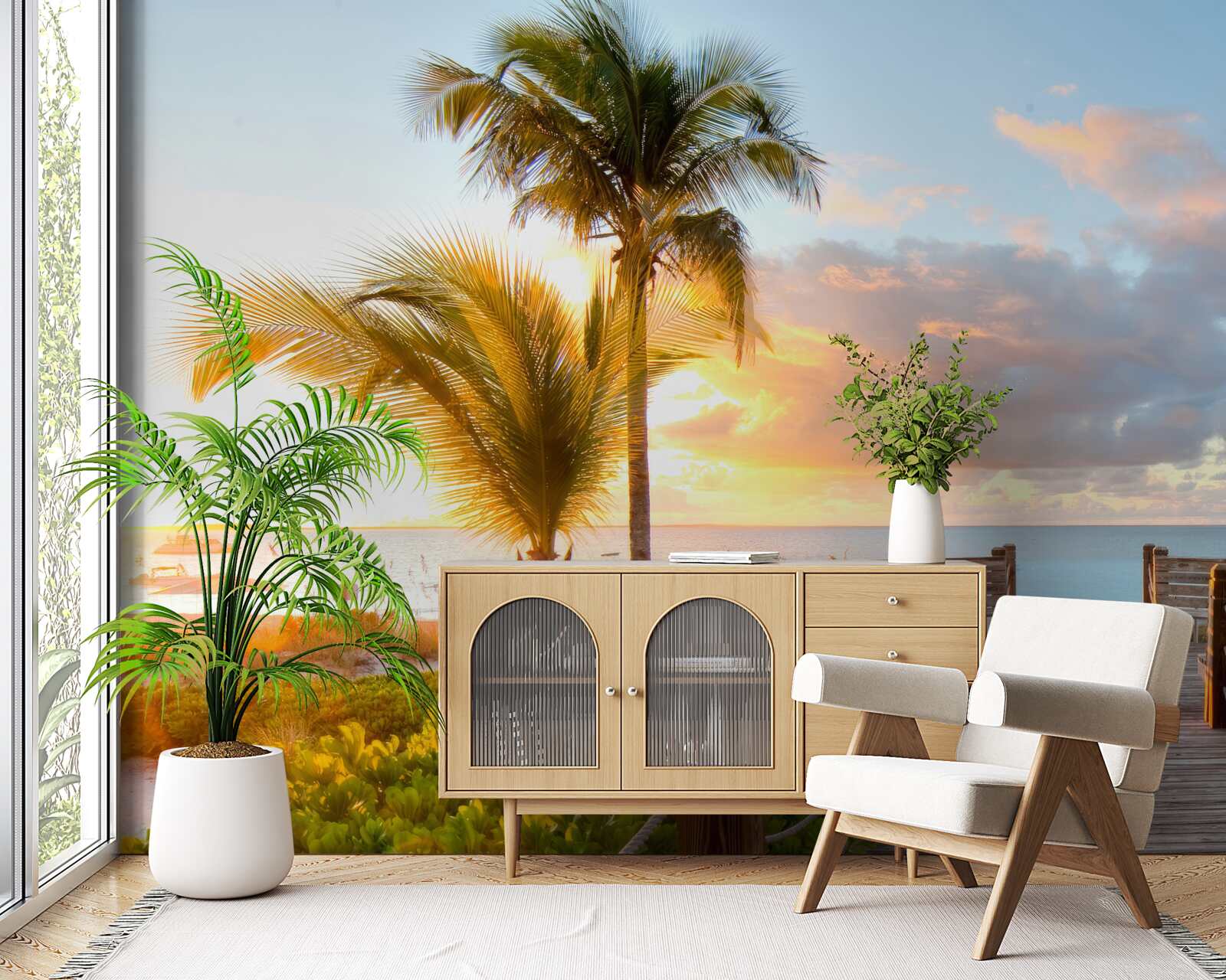 Fotobehang doorgang naar zee