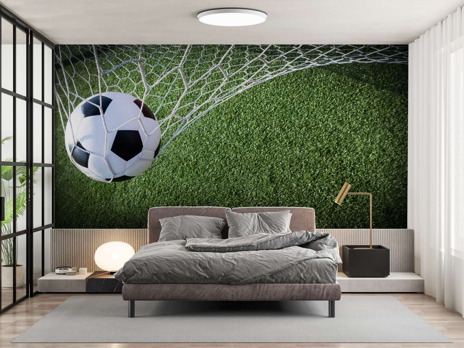 Fotobehang bal in doel