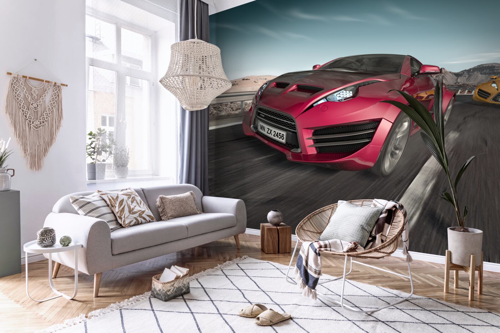 Fotobehang luxe auto wedstrijden